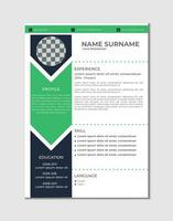 Minimalist modern resume cv template design vector