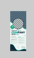 creative corporate roll up banner template design vector