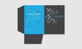 ector modern business folder design template vector