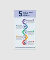 Modern Business Infographic template. Infographic design with icons and 5 options or steps vector