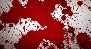 AI generated Artistic Red Blood Splattered On White Canvas Wallpaper photo