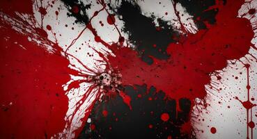 AI generated Artistic Red Blood Splattered On White Canvas Wallpaper photo