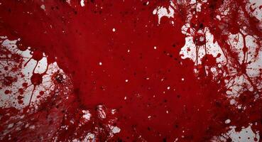 AI generated Artistic Red Blood Splattered On White Canvas Wallpaper photo