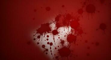 AI generated Artistic Red Blood Splattered On White Canvas Wallpaper photo