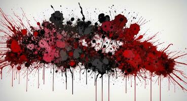 AI generated Artistic Red Blood Splattered On White Canvas Wallpaper photo