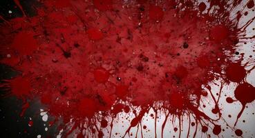 AI generated Artistic Red Blood Splattered On White Canvas Wallpaper photo