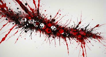 AI generated Artistic Red Blood Splattered On White Canvas Wallpaper photo