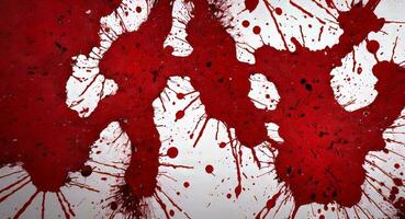 AI generated Artistic Red Blood Splattered On White Canvas Wallpaper photo