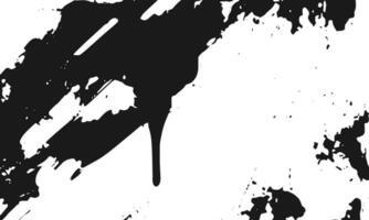 black and white grunge paint splatter background vector