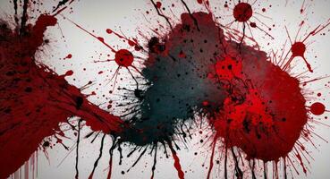 AI generated Artistic Red Blood Splattered On White Canvas Wallpaper photo