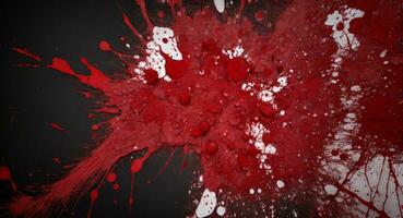 AI generated Artistic Red Blood Splattered On White Canvas Wallpaper photo