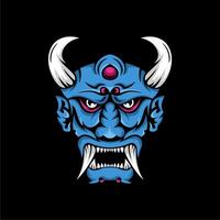 oni mask hannya culture japanese vector design