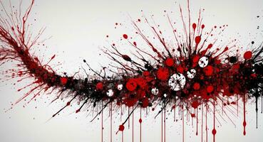 AI generated Artistic Red Blood Splattered On White Canvas Wallpaper photo