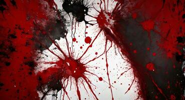 AI generated Artistic Red Blood Splattered On White Canvas Wallpaper photo