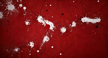 AI generated Artistic Red Blood Splattered On White Canvas Wallpaper photo