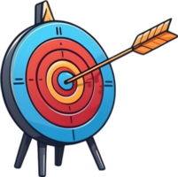 AI generated an arrow in the center of a target with arrows ai generative png