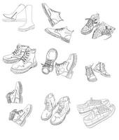 icono zapatilla de deporte Moda tela vistoso color música arco iris ilustración pintura dibujo Dibujo a mano icono pegatina zapatilla de deporte vector