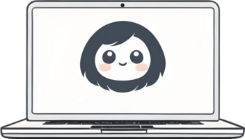 AI generated a laptop with a colorful screen ai generative png