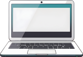 AI generated a laptop with a colorful screen ai generative png