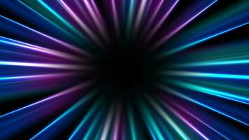 Blue purple glowing abstract smooth neon rays video animation