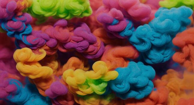 AI generated Dynamic Colorful Smoke Flow On Dark Background Wallpaper Abstract photo