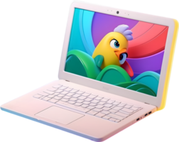 AI generated a laptop with a colorful screen ai generative png