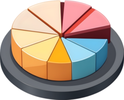 AI generated a colorful pie chart with ai generative png