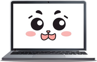 AI generated a laptop with a colorful screen ai generative png