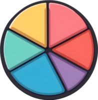 AI generated a colorful pie chart with ai generative png