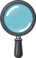 AI generated magnifying glass cartoon character ai generative png