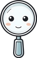 AI generated magnifying glass cartoon character ai generative png