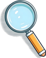 AI generated magnifying glass clipart ai generative png