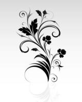 Vector Decorative floral design with  white background