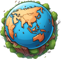 AI generated Safe Earth logo concept png