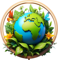 AI generated Safe Earth logo concept png