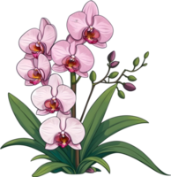 ai generado tailandés orquídea icono png