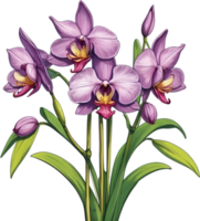 ai gerado tailandês orquídea ícone png