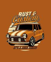 Rush and Custom vintage vector illustration style.