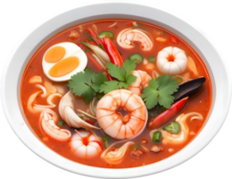 AI generated Thai Soup Tom yum Shrimp png