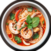 AI generated Tomyam Thai food Shrimp png