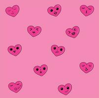 Heart Emojis with different expressions vector