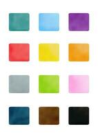 Set of Colored Squares Watercolor Design Vector