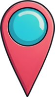 AI generated Pin Map illustration png