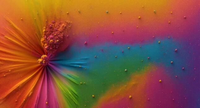 AI generated Artistic Colorful Dense Powder Explosion Abstract Wallpaper photo