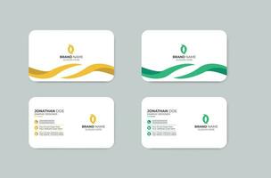 modern and simple visiting card vector template