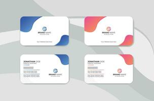 modern and simple visiting card vector template