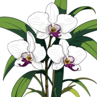 ai generiert thailändisch Orchidee Symbol png