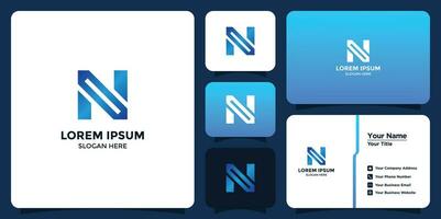 letter N logo and branding vector