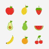 frutas dibujos animados icono vector ilustración