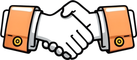 AI generated handshake clipart - png